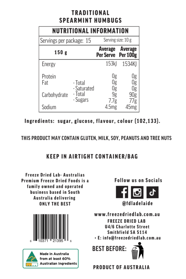 Spearmint Humbugs 150g - Image 3
